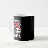 Lieblingsfußballspieler ruft Opa Muttertag an Kaffeetasse (Vorderseite Links)