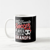 Lieblingsfußballspieler ruft Opa Muttertag an Kaffeetasse (Links)