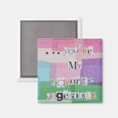 Lieblingsgemüse Magnet (Vorderseite/Rückseite)