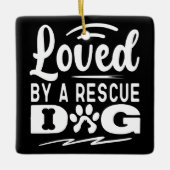 Lieblingsgeschenke eines Hundes mit Adoption Keramikornament (Vorderseite)