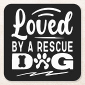 Lieblingsgeschenke eines Hundes mit Adoption Rechteckiger Pappuntersetzer (Vorderseite)