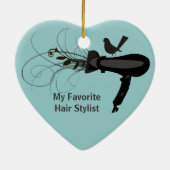 Lieblingshaar-Stylist Keramik Ornament (Hinten)