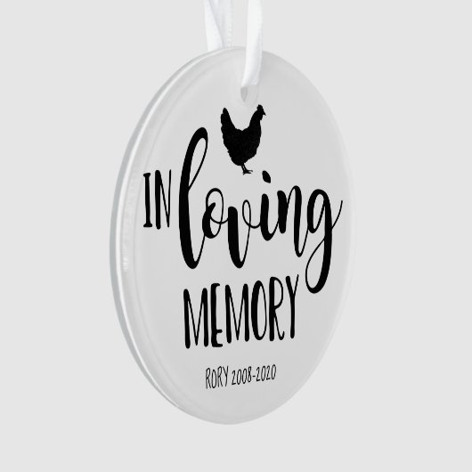 Lieblingshähnchen aus dem Foto Ornament (Vorderseite)