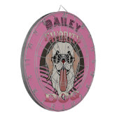 Lieblingshund, lustige niedliche Hundemutter/Papa Dartscheibe (Vorderseite Links)