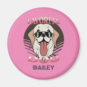 Lieblingshund, lustige niedliche Hundemutter/Papa  Magnet