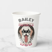 Lieblingshund, lustige niedliche Hundemutter/Papa  Pappbecher (Rückseite)