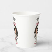 Lieblingshund, lustige niedliche Hundemutter/Papa  Pappbecher (Rechts)