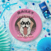 Lieblingshund, lustige niedliche Hundemutter/Papa  Pappteller (Party)