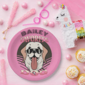 Lieblingshund, lustige niedliche Hundemutter/Papa  Pappteller (Party)