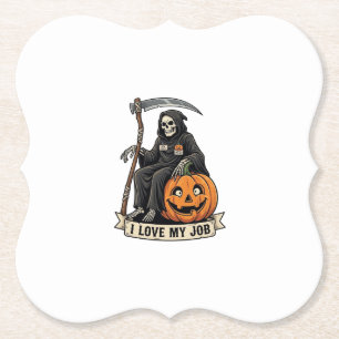 Lieblingsjob Sensenmann Halloween Kürbis Sense_1 Untersetzer