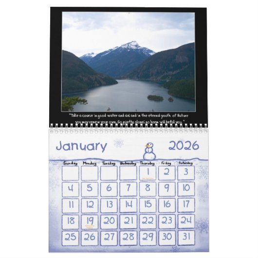 LieblingsJohn Muir-Zitate Kalender (Jan 2026)