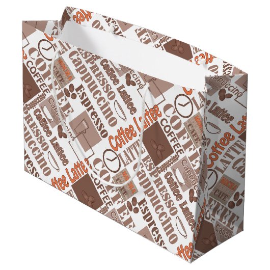 Lieblingskaffee Große Geschenktüte (Rückseite Schrägansicht)