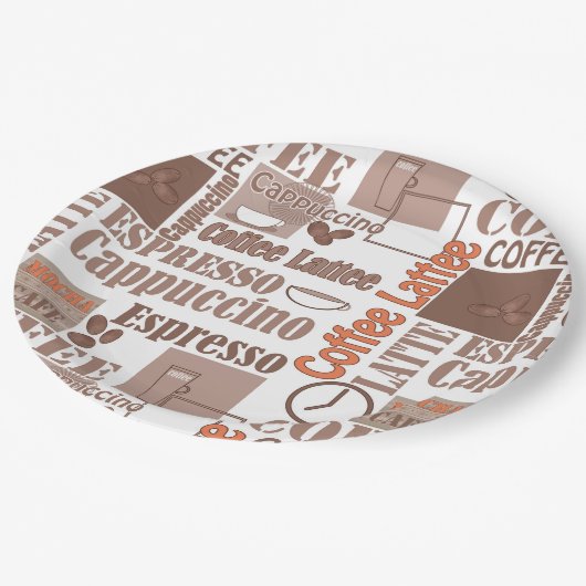 Lieblingskaffee Pappteller (Schrägansicht)