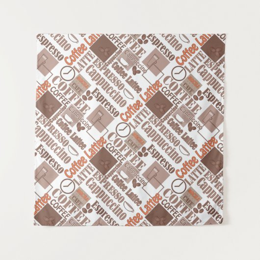 Lieblingskaffee Wandteppich (Vorderseite)