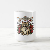 Lieblingskatze der Mutter Dolch Rose Traditionelle Kaffeetasse (Mittel)