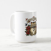 Lieblingskatze der Mutter Dolch Rose Traditionelle Kaffeetasse (Vorderseite Links)