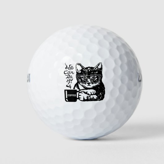 Lieblingskatze, motiviert durch Kaffee Golfball (Vorderseite)