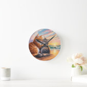 Lieblingskatzen Runde Wanduhr (Zuhause)