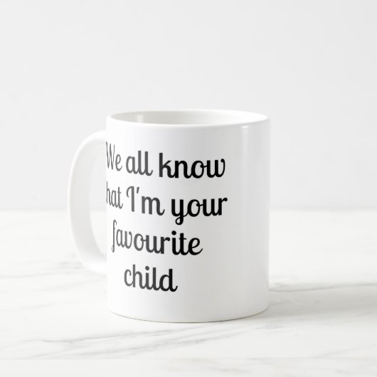 Lieblingskind Kaffeetasse (Vorderseite Links)