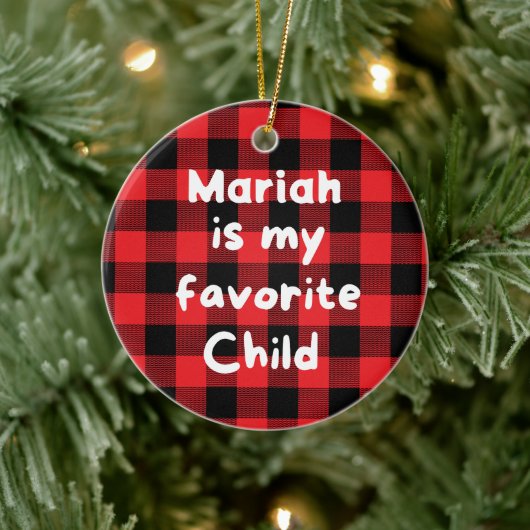 Lieblingskind Name Keramik Ornament (Baum)
