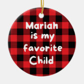 Lieblingskind Name Keramik Ornament (Vorne)