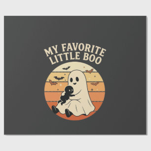 Lieblingskleiner Boo Halloween Geist Baby Retro So Geschenkpapier