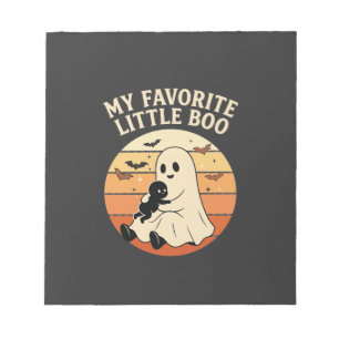 Lieblingskleiner Boo Halloween Geist Baby Retro So Notizblock