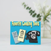 Lieblingskochen Postkarte (Stehend Vorderseite)