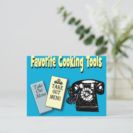 Lieblingskochen Postkarte (Stehend Vorderseite)