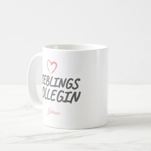 Lieblingskollegin | Geschenk für Kollegin Kaffeetasse (Vorderseite Links)
