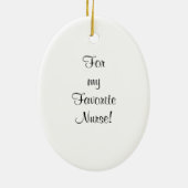Lieblingskrankenschwester Keramik Ornament (Hinten)