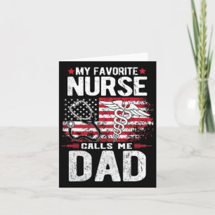 Lieblingskrankenschwester nennt mich Papa zum Vate Karte