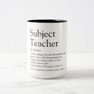 Lieblingslehrer Definition Lustig Modern Zweifarbige Tasse