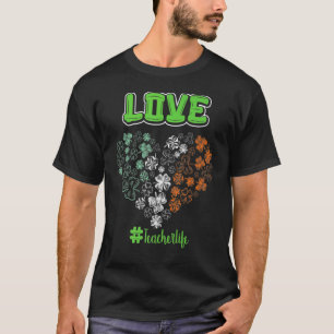 Lieblingslehrer Leben Irisch Flagge Shamrock Sankt T-Shirt