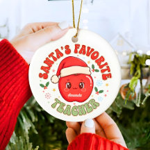 Lieblingslehrer von Santa Lustiger Weihnachtsbaums