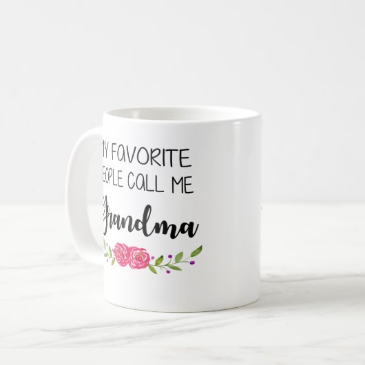 Lieblingsleute rufen mich Großmutter an Kaffeetasse (Vorderseite Links)