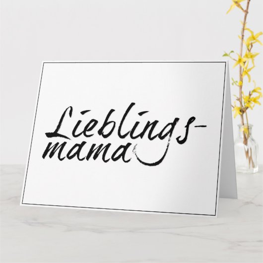 Lieblingsmama Karte (Gelbe Blume)