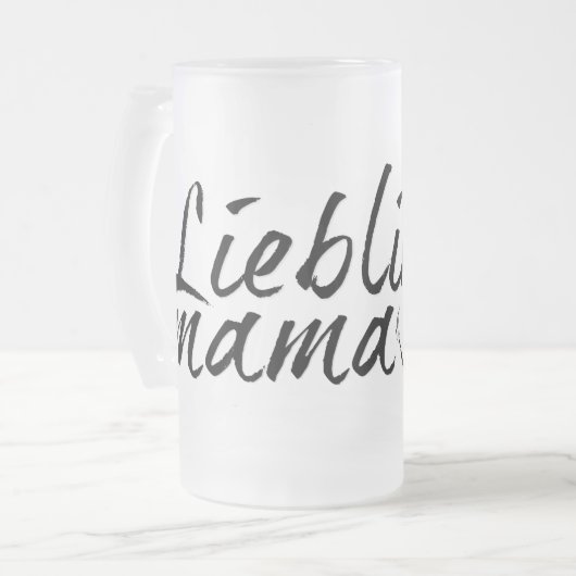 Lieblingsmama Mattglas Bierglas (Vorderseite Links)