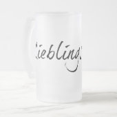 Lieblingsmama Mattglas Bierglas (Vorderseite Links)