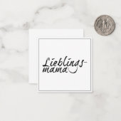 Lieblingsmama Mitteilungskarte (Vorderseite/Rückseite Beispiel)
