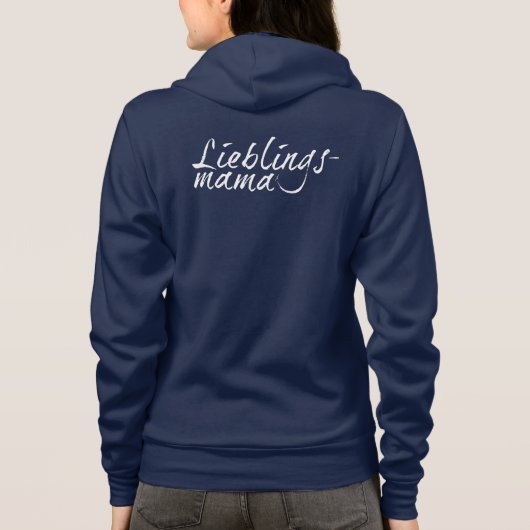 Lieblingsmama weiß - 00001 hoodie (Rückseite)