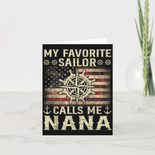 Lieblingsmatrose ruft Nana Flagge USA Familie Karte