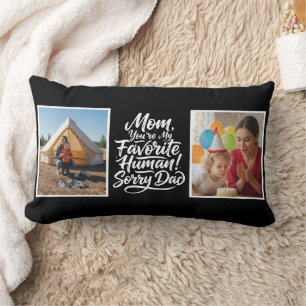 Lieblingsmensch Mama Entschuldigung Papa Zwei Foto Lendenkissen