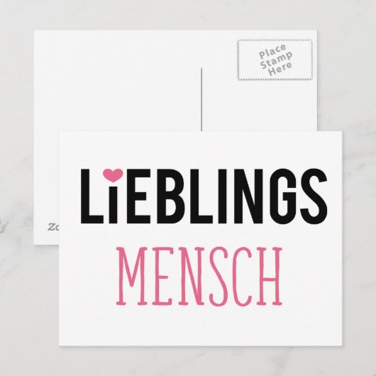 Lieblingsmensch Postkarte (Vorne/Hinten)