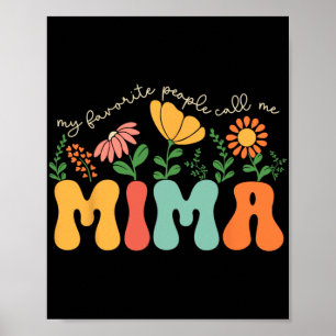 Lieblingsmenschen nennen mich Mima am Muttertag Poster