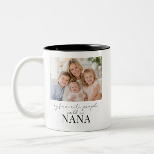 Lieblingsmenschen nennen mich Nana Geschenk Foto Zweifarbige Tasse
