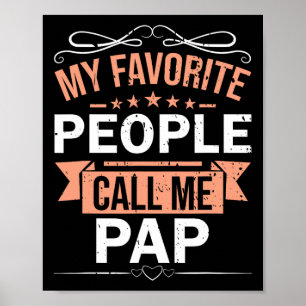 Lieblingsmenschen nennen mich Pap Retro Männer Vat Poster