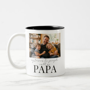 Lieblingsmenschen nennen mich Papa Dad Geschenk Fo Zweifarbige Tasse