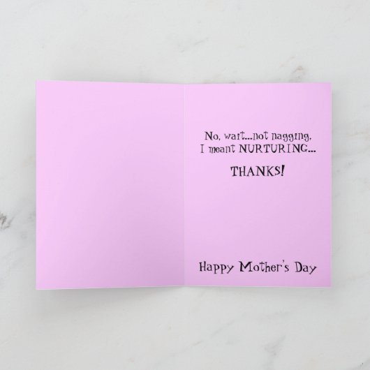 Lieblingsmutter Feiertagskarte (Innenseite)