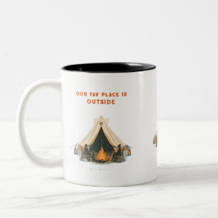 Lieblingsort ist der Wanderweg Morgen Familienaben Zweifarbige Tasse